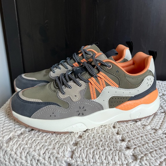 NIB NICOLE MILLER Olive Multi Flown Sneakers Color Block Retro size 9 - Picture 7 of 16